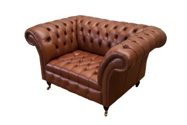 Chesterfield Design Fabric Couch Armchair 1.5 Seater Upholstery Sofas Lounge