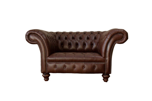 Chesterfield Sofa Living room Sofas Couch Upholstery Leather Modern 1.5 Seater