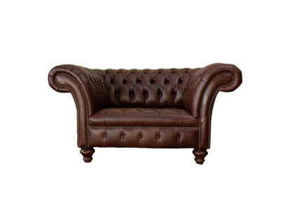 Chesterfield Sofa Living room Sofas Couch Upholstery Leather Modern 1.5 Seater