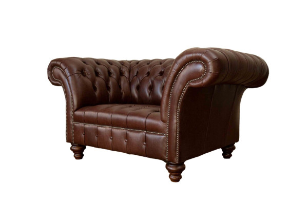 Chesterfield Sofa Living room Sofas Couch Upholstery Leather Modern 1.5 Seater