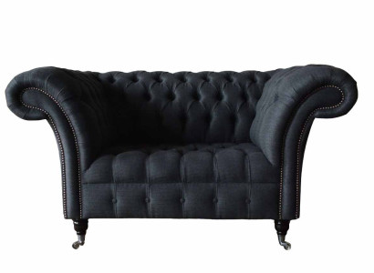 Couch Upholstery Sofa Textile Chesterfield Couches 1.5 Seater Single Seater Gray