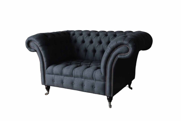 Couch Upholstery Sofa Textile Chesterfield Couches 1.5 Seater Single Seater Gray