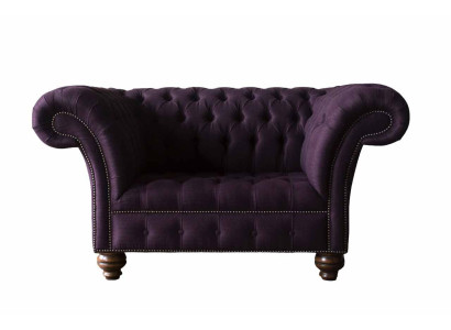 Design Chesterfield Fabric Couch Armchair 1.5 Seater Upholstery Sofas Lounge