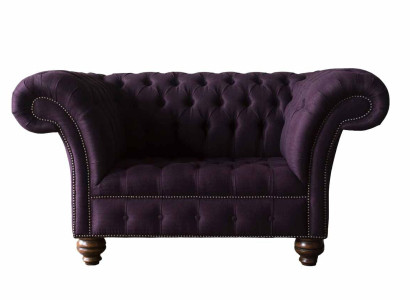 Design Chesterfield Fabric Couch Armchair 1.5 Seater Upholstery Sofas Lounge