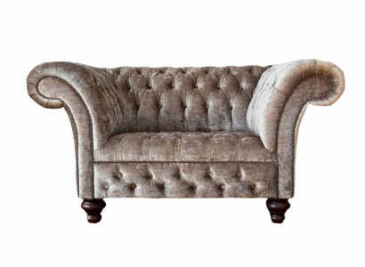 Chesterfield Armchair Couch 1 Seater Sofa Textile Fabric Couches Upholstery new