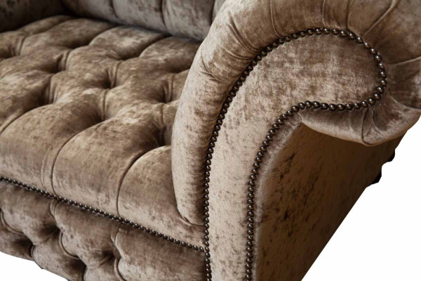 Chesterfield Armchair Couch 1 Seater Sofa Textile Fabric Couches Upholstery new