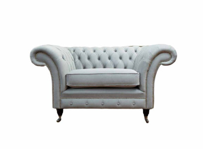 Armchair Upholstery Sofa Textile Chesterfield Couches 1 Seater Single Seater Gray