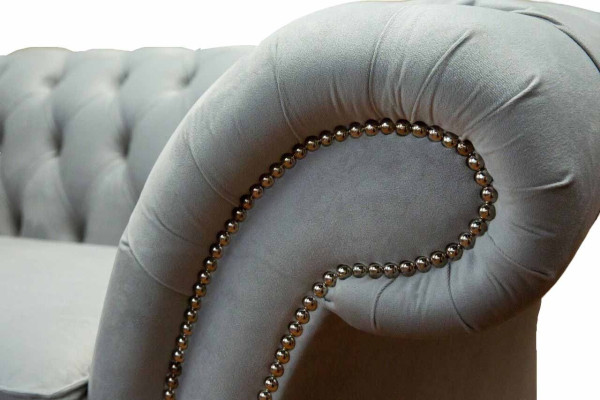 Armchair Upholstery Sofa Textile Chesterfield Couches 1 Seater Single Seater Gray