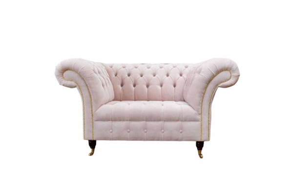 Armchair Upholstery Sofa Textile Chesterfield Couches 1 Seater Single Seater Pink