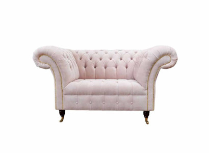 Armchair Upholstery Sofa Textile Chesterfield Couches 1 Seater Single Seater Pink