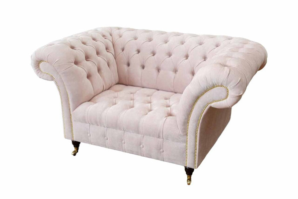 Armchair Upholstery Sofa Textile Chesterfield Couches 1 Seater Single Seater Pink