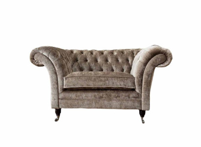 Design Chesterfield Armchair 1 Seater Couch Upholstery Luxury Textile Sofas