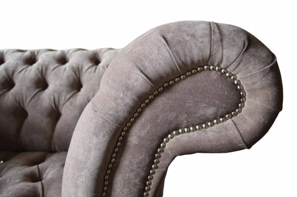 Chesterfield Sofa Couch 1 Seater Luxury Textile Fabric Couches Upholstery new