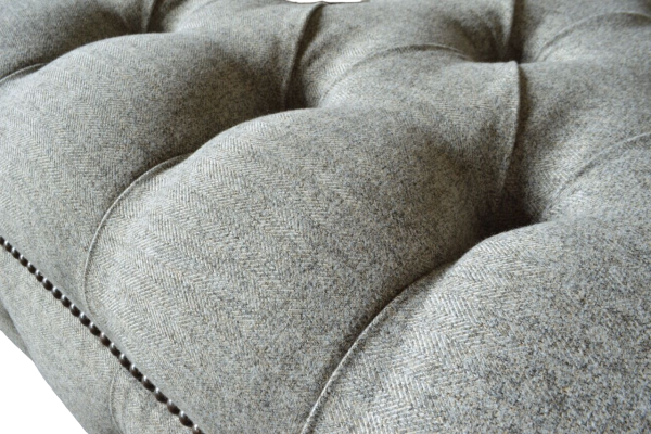 Chesterfield Single Seater Sofa Armchair Couch Upholstery Seat Furniture Textile Fabric