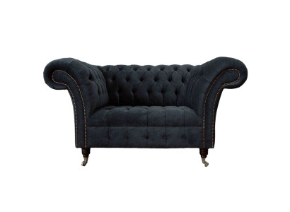 Chesterfield Design Sofa Armchair Upholstery Luxury Textile Couches 1 Seater