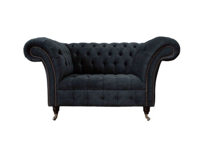 Chesterfield Design Sofa Armchair Upholstery Luxury Textile Couches 1 Seater
