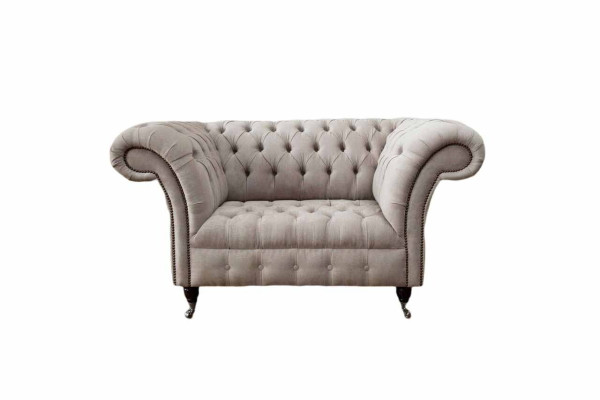 Chesterfield Textile Upholstery Armchair 1 Seater Sofas Design Luxury Fabric Sofas
