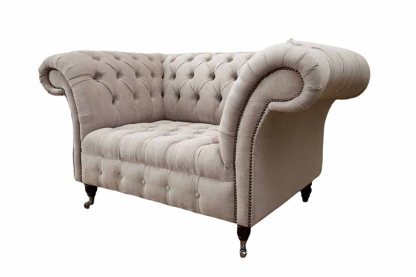 Chesterfield Textile Upholstery Armchair 1 Seater Sofas Design Luxury Fabric Sofas