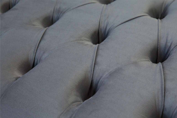 Chesterfield Armchair Textile Sofa Fabric Couch Sofas Couches Lounge Gray