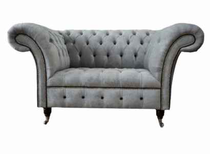 Chesterfield Armchair Fabric Living room Design Upholstery Textile Design Luxury