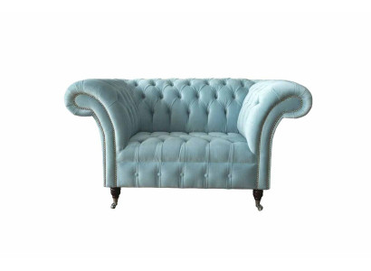Chesterfield Armchair Turquoise Upholstery Sofa 1 Seater Design Upholstery new