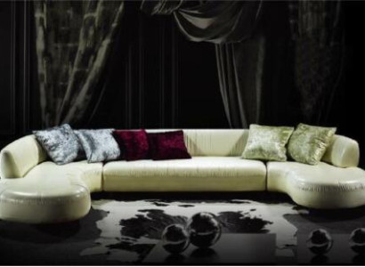 Chesterfield Corner sofa U-shape Luxury Couch Leather Sofa Sofas White Modern