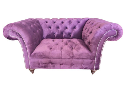 Chesterfield Armchair Couch 1 Seater Textile Armchair Fabric Seat Lounge Furniture