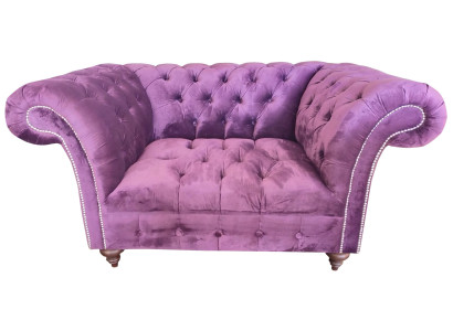 Chesterfield Armchair Couch 1 Seater Textile Armchair Fabric Seat Lounge Furniture