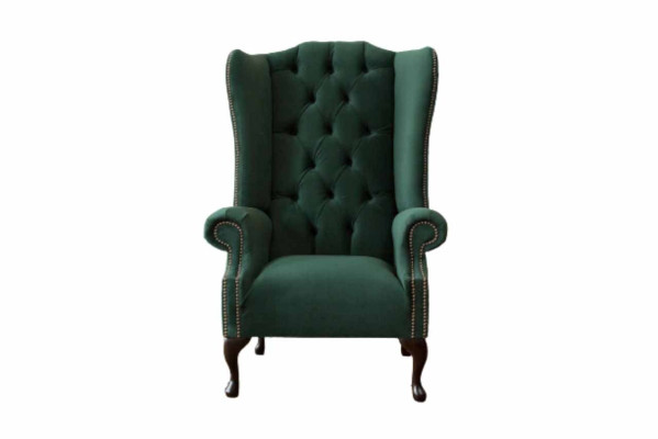 Chesterfield Design Armchair Upholstery Luxury Textile Couches Wing Chairs