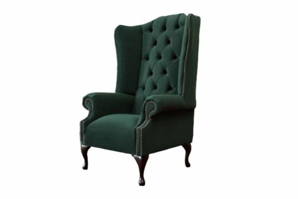 Chesterfield Design Armchair Upholstery Luxury Textile Couches Wing Chairs