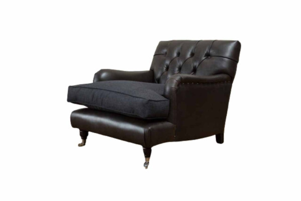 Chesterfield Design Armchair Couch Upholstery Luxury Couches 1 Seat Leather