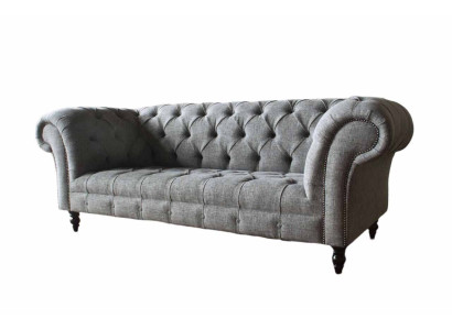 Chesterfield Couch Sofa Upholstery 3 Seater Couches Seat Sofas Gray new