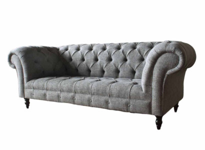 Chesterfield Couch Sofa Upholstery 3 Seater Couches Seat Sofas Gray new