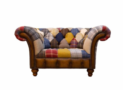 Chesterfield Design Armchair Couch Upholstery Textile Couches Seater Multicolored