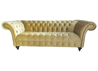 Luxury Sofa Three Seater Design Chesterfield Textile Couches Modern