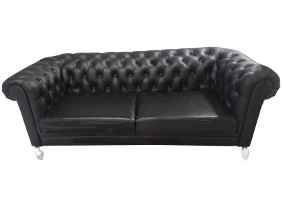 Chesterfield Sofa 3 Seater Couch Leather Sofa Couches Black Sofas