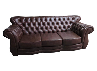 Chesterfield Sofa 3 Seater Leather Sofa Luxury Sofas Couch Brown Couches