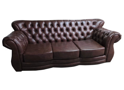 Chesterfield Sofa 3 Seater Leather Sofa Luxury Sofas Couch Brown Couches