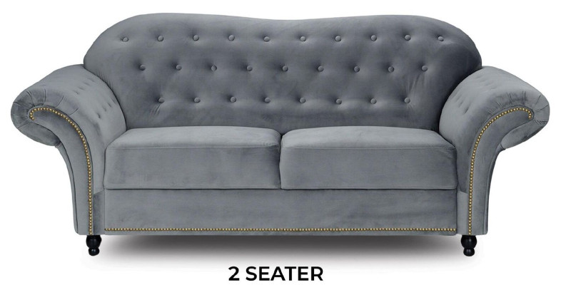 Chesterfield Sofa set Couch Upholstery Furniture 3+2+1 Velvet fabric Couches