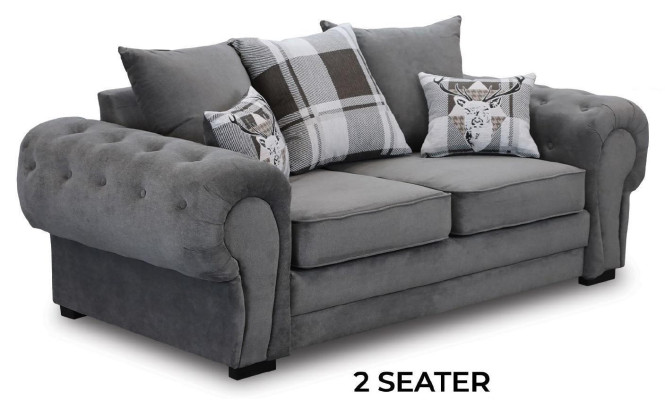 Gray Chesterfield Couch Upholstery Furniture Fabric Couches Sofas Design Textile