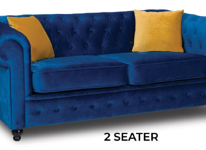 Blue e Living room Couch Upholstery Furniture Two-seater Couches Sofas Fabric Textile