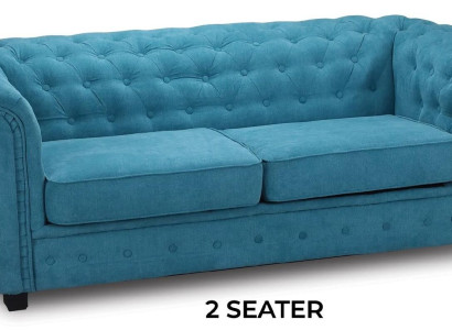 Sofa 2-Seater Sofa Design Upholstery Turkis Textile Fabric SeatComfort Sofas new