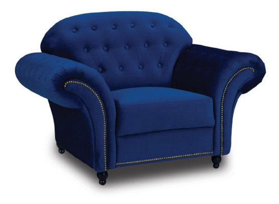 Blue Armchair Chesterfield Single Seater Couch Sofa Blue Armchair Furniture