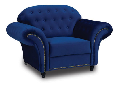 Blue Armchair Chesterfield Single Seater Couch Sofa Blue Armchair Furniture