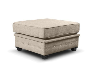 Fabric Beige Luxury Seater Furniture Stool Footstool Puff Living room Seat