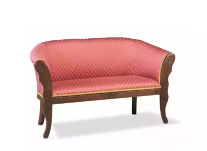 Classic Red Two-seater Stool Bench seat Upholstered furniture Textile Wood new
