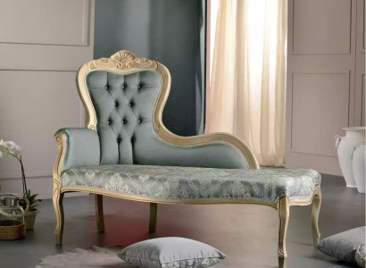 Luxury Furniture Chaise Longue Living room Classic r Design Textile Upholstery