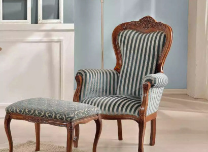 Classic r Armchair Living room Single Seater Designer Upholstery Seat Fabric Furniture