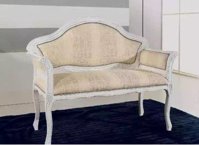 Beige Classic upholstered bench designer living room seating furniture new luxury
