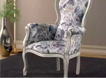 Classic r Armchair Wing Chair Upholstered furniture Designer Fabric Living room